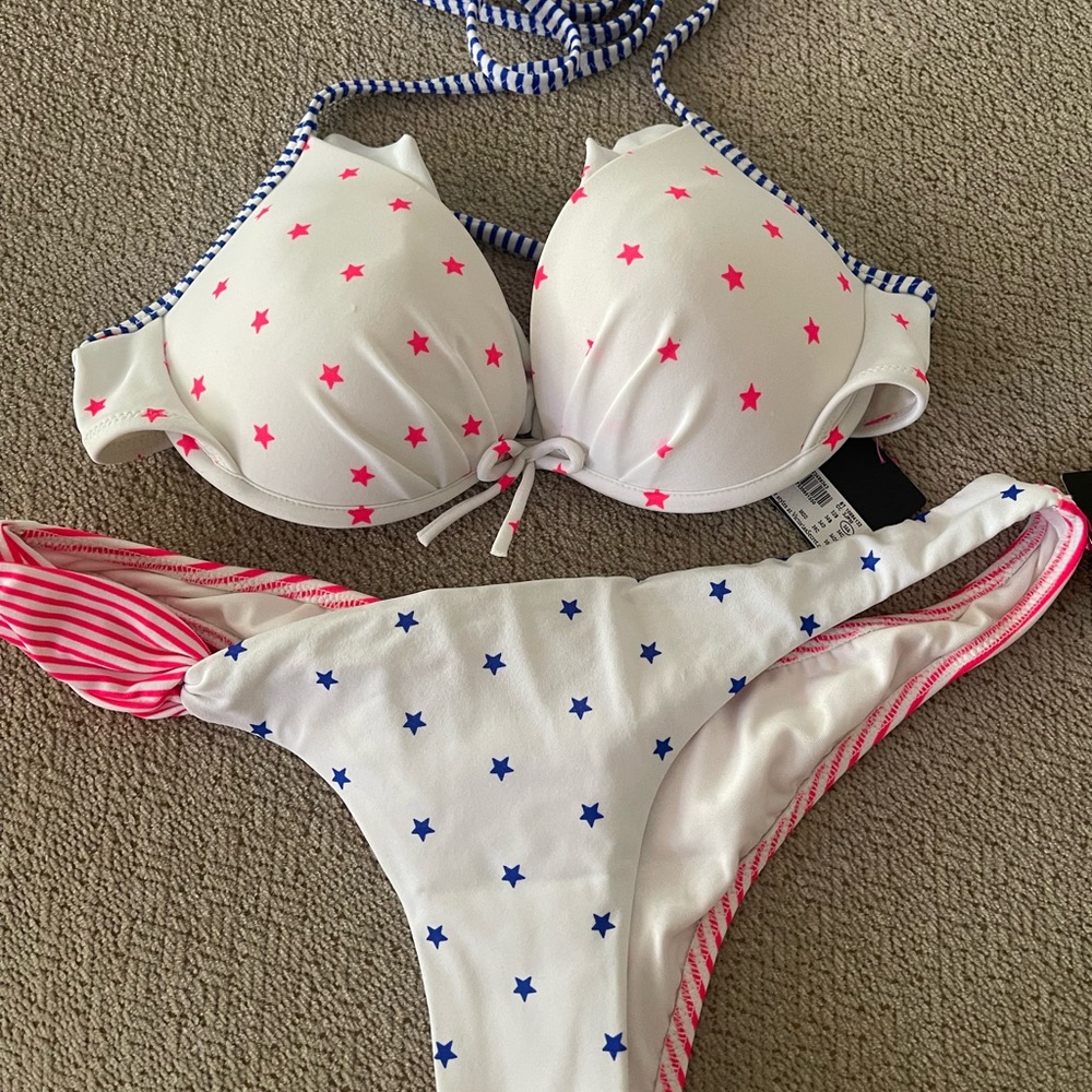 Pink Stars and Stripes bikini
